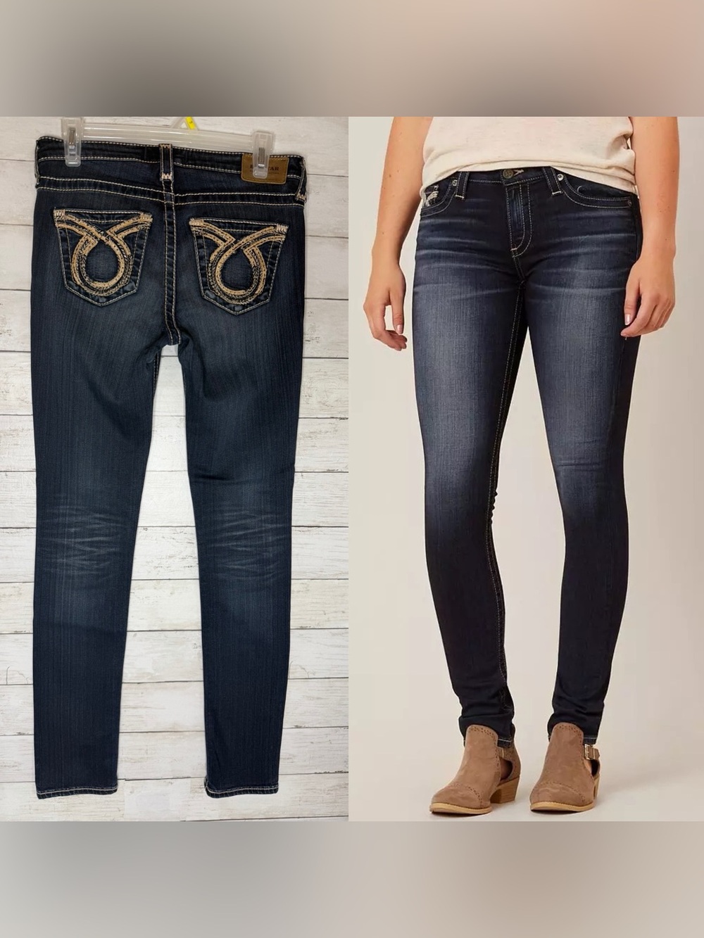 Big Star BKE Maddie Skinny Jeans Dark Wash Size 27
